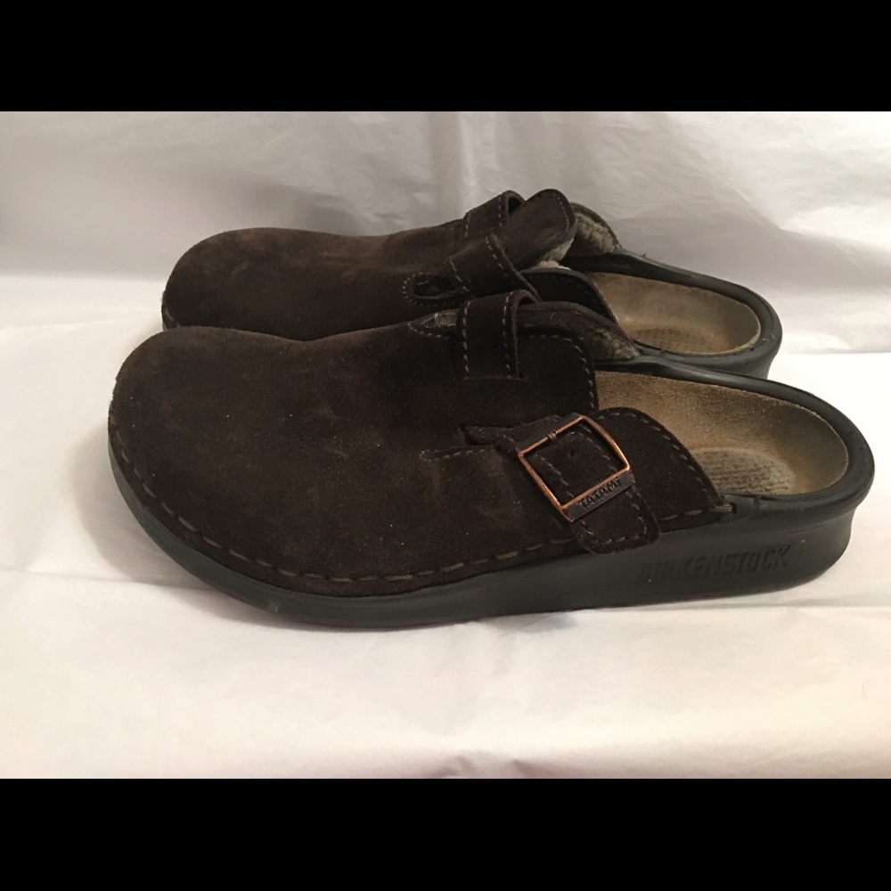 Birkenstock Boston Slip Ons with rubber soles